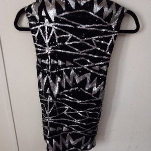 Silver and Black Dress